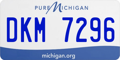 MI license plate DKM7296