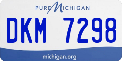 MI license plate DKM7298