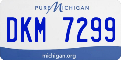 MI license plate DKM7299