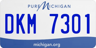 MI license plate DKM7301