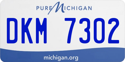 MI license plate DKM7302