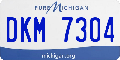 MI license plate DKM7304