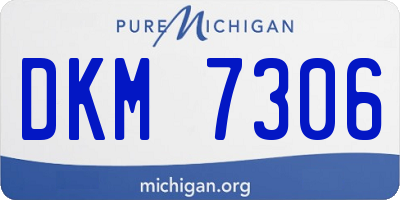 MI license plate DKM7306