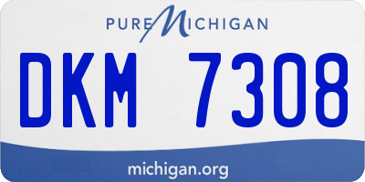 MI license plate DKM7308