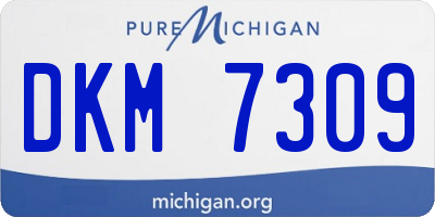 MI license plate DKM7309