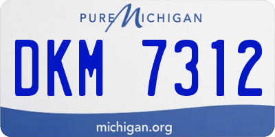 MI license plate DKM7312