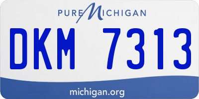 MI license plate DKM7313