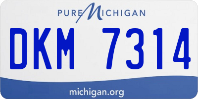 MI license plate DKM7314