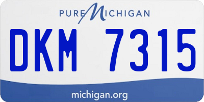 MI license plate DKM7315