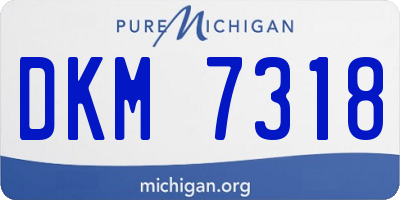 MI license plate DKM7318