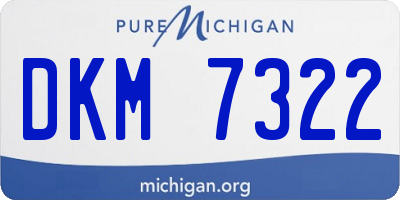 MI license plate DKM7322