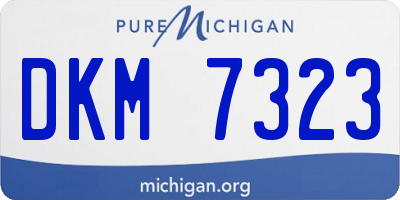 MI license plate DKM7323