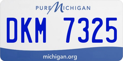 MI license plate DKM7325