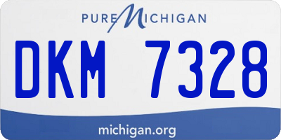 MI license plate DKM7328