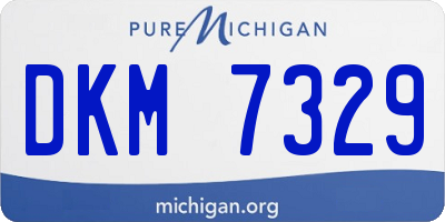 MI license plate DKM7329