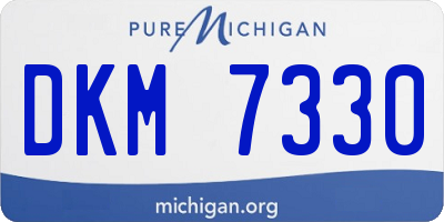 MI license plate DKM7330