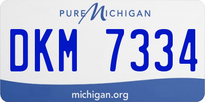 MI license plate DKM7334