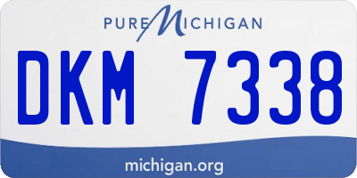 MI license plate DKM7338