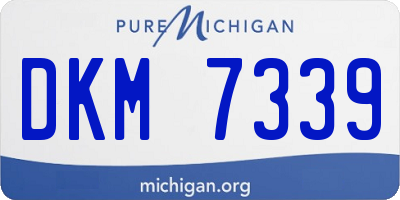 MI license plate DKM7339