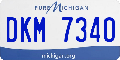 MI license plate DKM7340