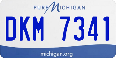 MI license plate DKM7341