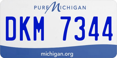 MI license plate DKM7344