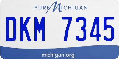 MI license plate DKM7345