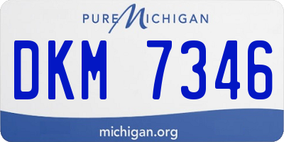 MI license plate DKM7346