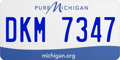 MI license plate DKM7347
