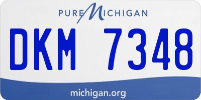 MI license plate DKM7348