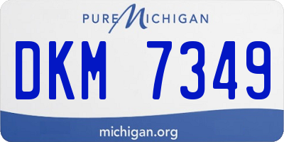 MI license plate DKM7349