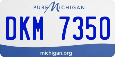 MI license plate DKM7350