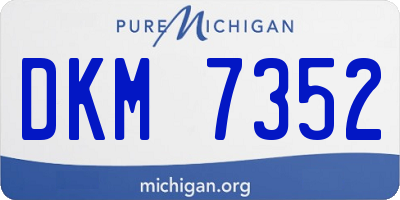 MI license plate DKM7352