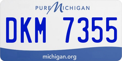 MI license plate DKM7355