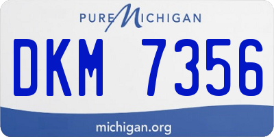 MI license plate DKM7356