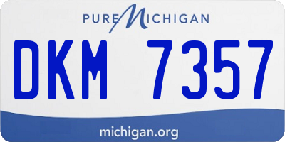MI license plate DKM7357