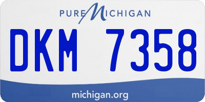 MI license plate DKM7358