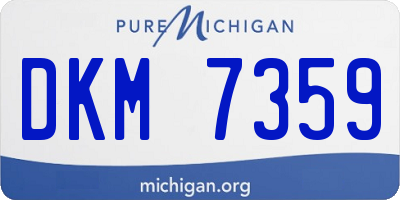 MI license plate DKM7359