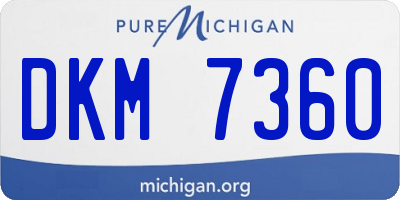 MI license plate DKM7360