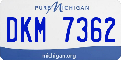 MI license plate DKM7362