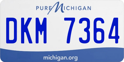 MI license plate DKM7364