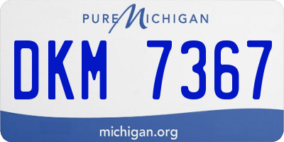 MI license plate DKM7367