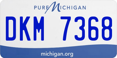 MI license plate DKM7368