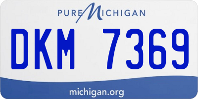 MI license plate DKM7369