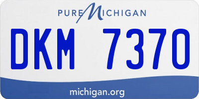 MI license plate DKM7370