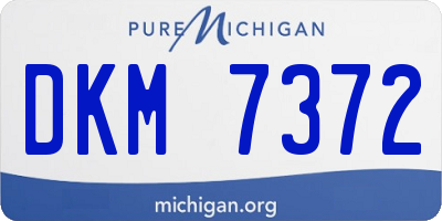 MI license plate DKM7372