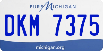MI license plate DKM7375
