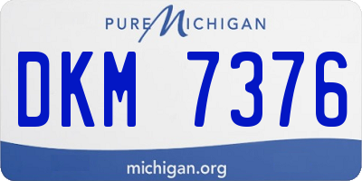 MI license plate DKM7376