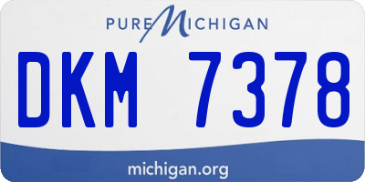 MI license plate DKM7378