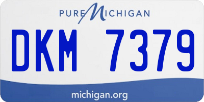MI license plate DKM7379